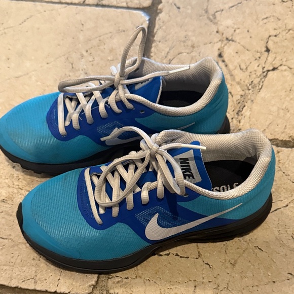 Nike Pegasus 3.0 Aqua and Navy Athletic Sneakers - Picture 3 of 6